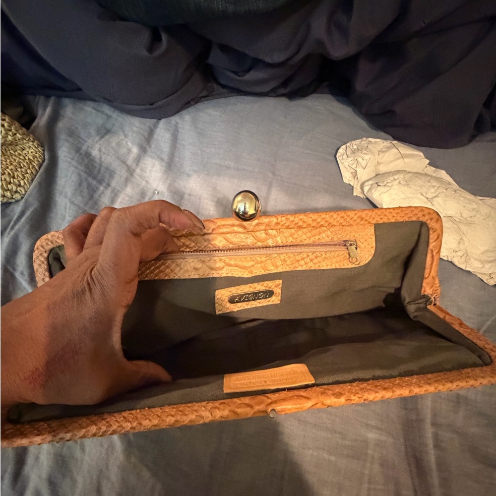 Elegant Tan Clutch Bag